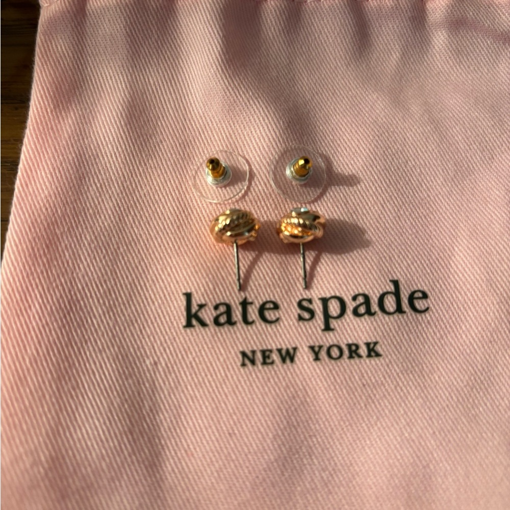 Kate Spade Rose Gold Infinity & Beyond Crystal Knot Stud Earrings - Picture 3 of 4